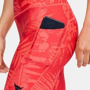 Under Armour Project Rock Womens Red Legging NWT
